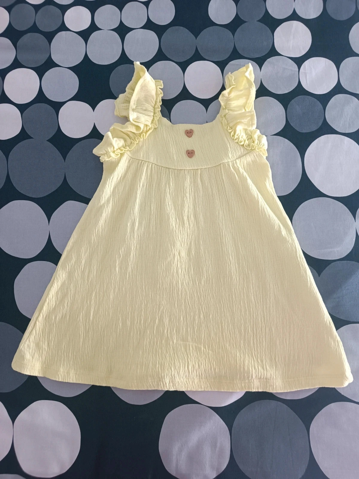 Vestido Chicco 15 meses - Amarelo Pastel & Folhos 💛